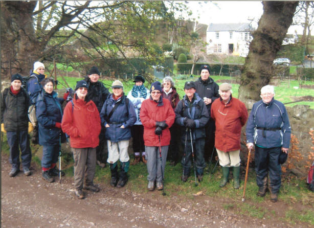 Walkers at Swanston Cottage