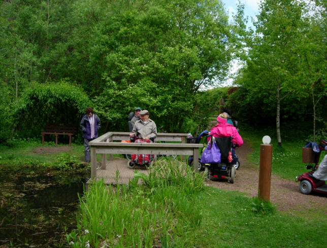 Wheelchair Users in the Harlaw Garden